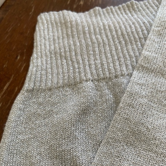 Long Tunic Style Shimmery Silver Sweater - Picture 5 of 5